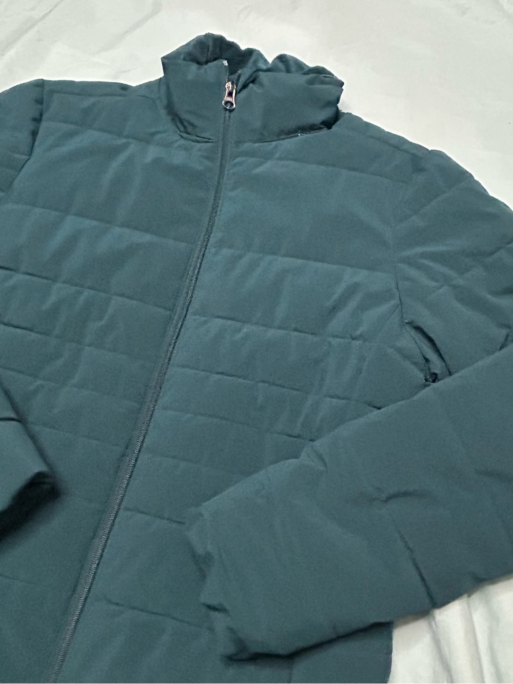 Swiss Tech Men's Quilted Puffer Jacket - Teal Green